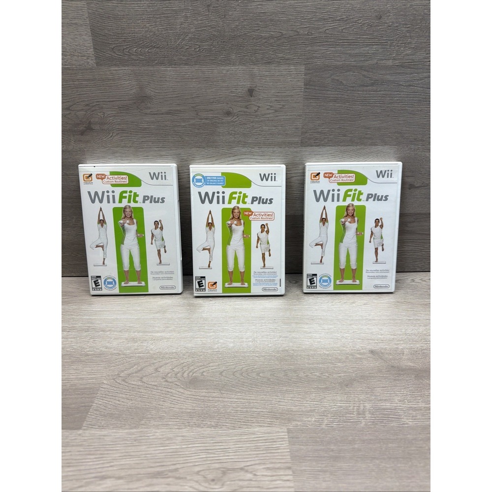 Nintendo Wii, Wii Fit Plus Lot Of 3. Complete W/ Manuals  Tested Ready To Ship